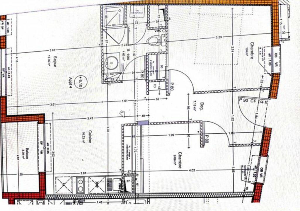 IMMO NANTES 3 PIÈCES 55.15 M² T3 BOURG DE SAINT HERBLAIN AVEC BALCON (5)