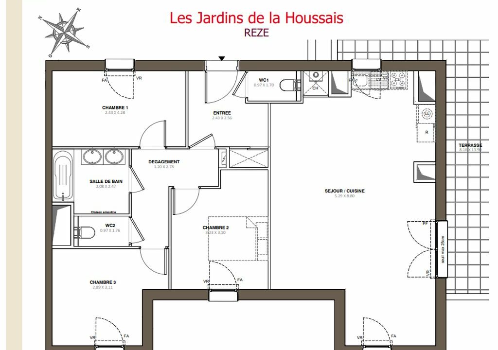 b-APPARTEMENT NEUF 4 PIÈCES 90M² REZÉ (3)