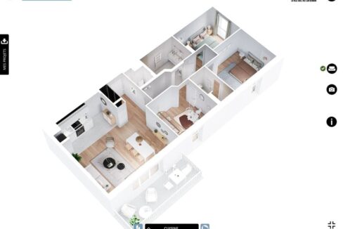 b-IMMO NANTES 4 PIÈCES 86.12 M² SAUTRON, CENTRE, APPARTEMENT T4 NEUF AVEC BALCON (10)