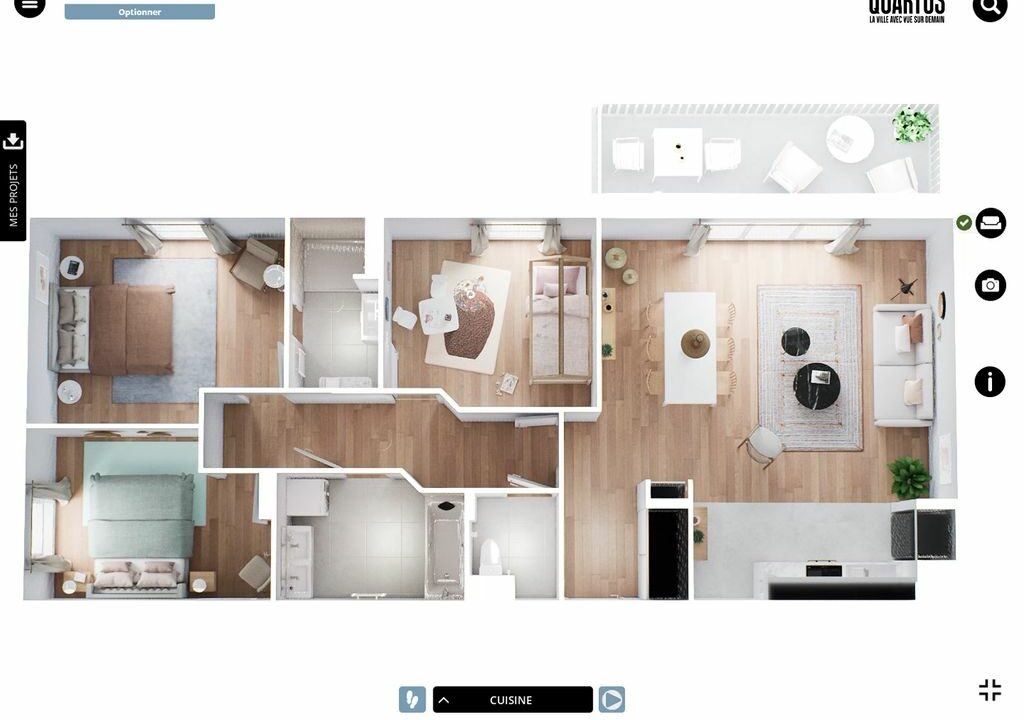 b-IMMO NANTES 4 PIÈCES 86.12 M² SAUTRON, CENTRE, APPARTEMENT T4 NEUF AVEC BALCON (8)