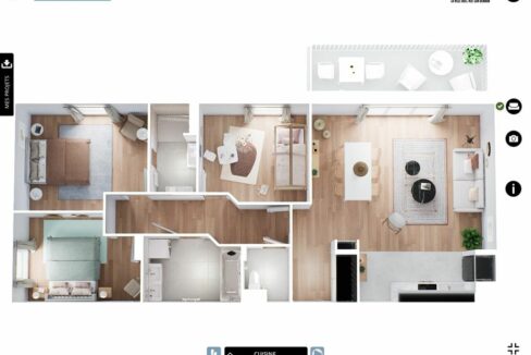 b-IMMO NANTES 4 PIÈCES 86.12 M² SAUTRON, CENTRE, APPARTEMENT T4 NEUF AVEC BALCON (8)