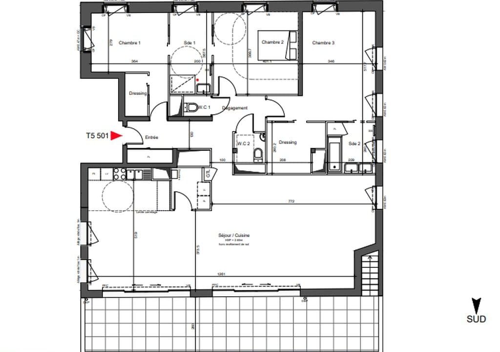 b-IMMO NANTES 5 PIÈCES 157.96 M² NANTES RÉPUBLIQUE, APPARTEMENT EXCEPTIONNEL AU DERNIER ÉTAGE T5 AVEC DOUBLE TERRASSES (2)