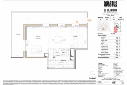 b-IMMO NANTES APPARTEMENT T4 NEUF BALCON NANTES