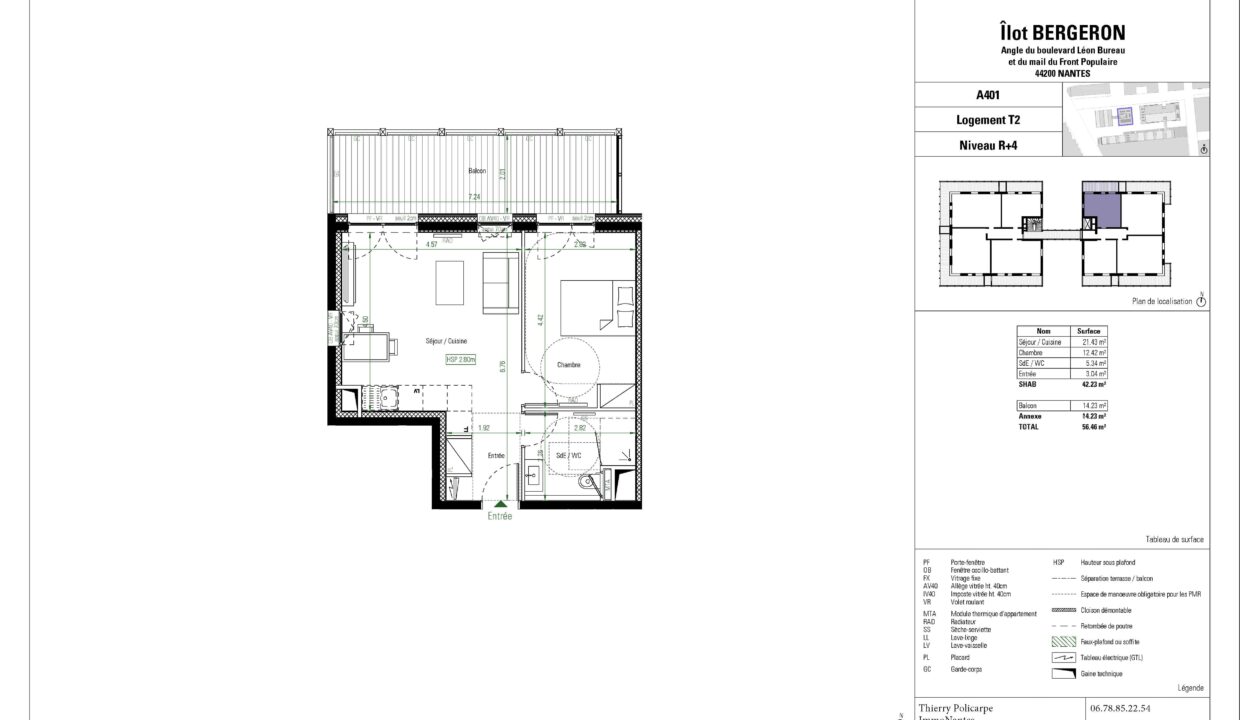 AGENCE IMMO NANTES 2 PIECES, CENTRE, APPARTEMENT T2 NEUF AVEC BALCON-min